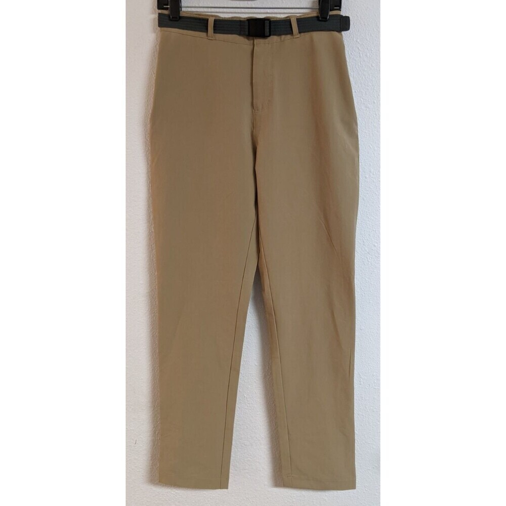NEW~Kid's COLUMBIA OMNI-SHIELD Nylon Stretch Khaki Belted Long Pants Youths LG